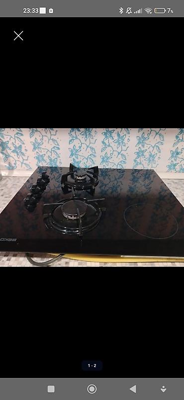 soba bosch: Beko quraşdırılan kombinə edilmiş plitə - Şüşə-keramika üst səth — 1