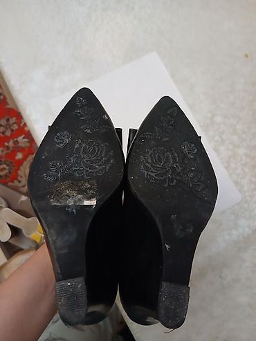 Tuflilər: IZABEL (Made in Turkey) qara qadın tuflisi - Model: platformalı künc — 2