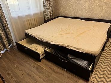 Кровати: Односпальная кровать, Б/у, С матрасом, длина - 180 см — 2