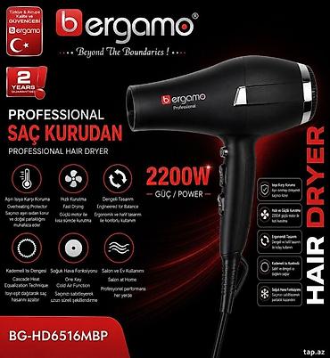 istilik feni: Hava feni Bergamo Bergamo BG-HD6516MBP Professional Saç Qurudan Fen — 1