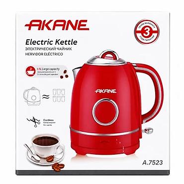 termal pasta: Akane A.7523 Elektrik Çaydan – 1.5L, Qırmızı, Paslanmaz Polad Daxili — 1