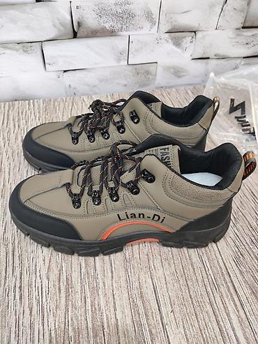 Кроссовки и спортивная обувь: Lian-Di trekking/kross ayaqqabısı - Rəng: xaki (qara detallarla) — 1