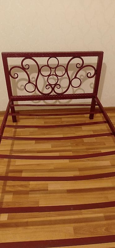 Çarpayılar: Dəmir çarpayı çərçivəsi - Material: möhkəm metal karkas - Rəng: tünd — 3