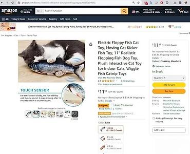 Oprema za kućne ljubimce: MAGIC FISH – pokretna interaktivna igračka za mačke - Imitira pokrete — 6