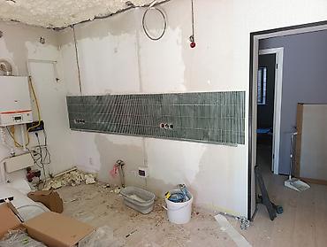 Укладка плитки: Аpron in kitchen | Керамогранитная плитка | Диагональная укладка Больше 6 лет опыта — 32
