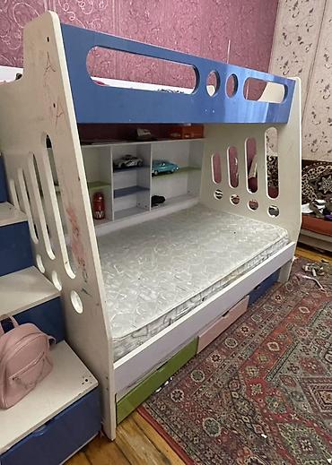 Uşaq mebeli: Uşaq üçün iki qatlı modul çarpayıu - Aşağı hissə: geniş bir — 2