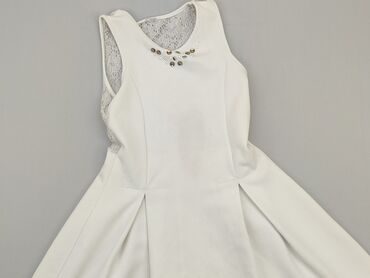 biała spódnice midi: Sukienka, S, stan - Dobry