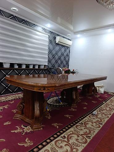 study table: Большой обеденный/переговорный стол из массива дерева в классическом — 3