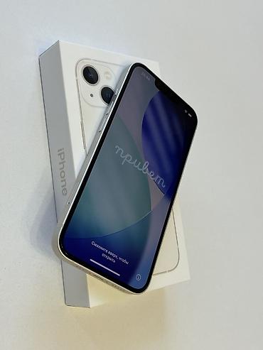 Уюлдук телефондор жана аксессуарлар: IPhone 13, Колдонулган, 128 ГБ, Старлайт, Куту — 1