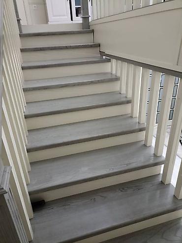 Деревянные лестницы: Деревянная лестница Для дома, Форма лестницы: Много-маршевая, Стиль: Классический — 28