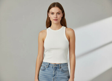 białe t shirty z dekoltem v: Sinsay, Top damski, rozmiar M