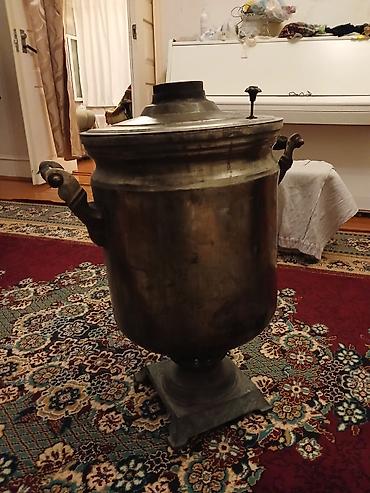 manqal donər aparati: Böyük ölçülü klassik kömür/odunla işləyən samovar - Material: qalın — 1
