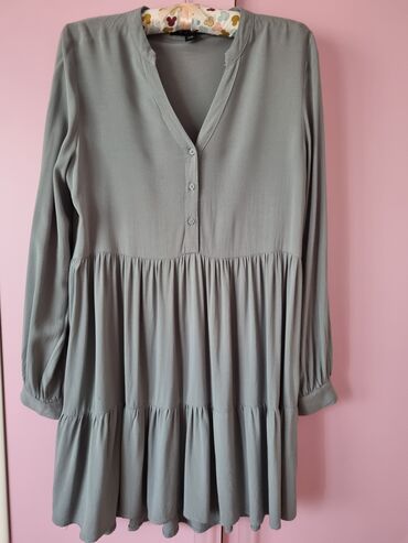haljina nemackoj placena eur: S (EU 36), color - Khaki, Oversize, Long sleeves