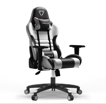 Ofis və oyun kresloları: Təkərli, Qolları tənzimlənir, Süni dəri — 4