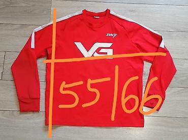 Crvena sportska majica dugih rukava SVN7 (Sportswear), model sa logom