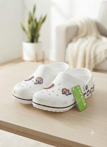 ağ sabolar: Crocs Classic ağ rəngli klonlar - Rəng: ağ - Model: Classic Clog - — 1