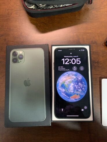 Apple iPhone: IPhone 11 Pro, 512 GB, Space Gray, Zəmanət, Face ID, Sənədlərlə