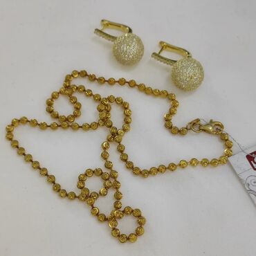 золотые серьги с жемчугом: Новая коллекция Италия Серебряный Серьги+ цепочка "Шарики" Серебро