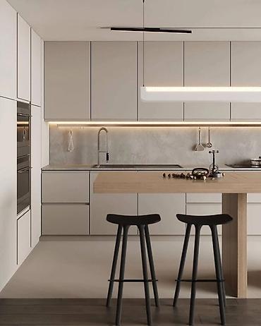 silver kitchen: Кухонный набор на заказ, ЛДСП, По договорённости, Бесплатная доставка, Дизайн, проект — 7