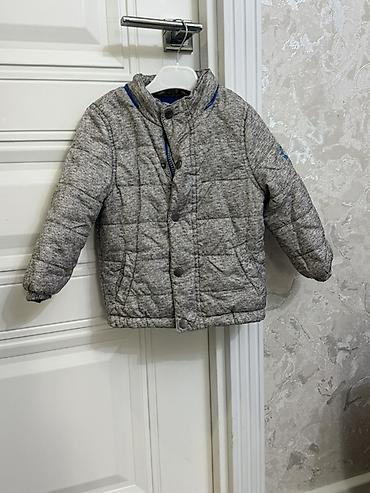 tuklu kurtka: Uşaq üçün qışlıq gödəkçə - Rəng: boz, yüngül melanj effektli - Model — 1