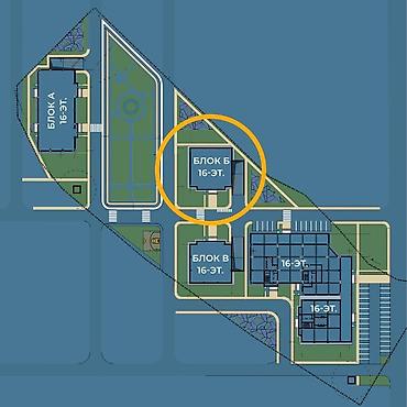 15: 1 комната, 45 м², Орто-Сай с. Элитка, 15 этаж — 3