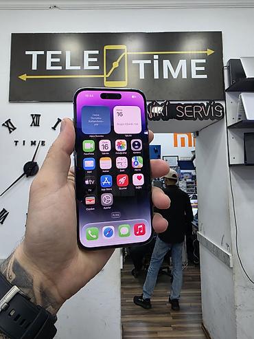iphone xd: IPhone 14 Pro, 128 GB, Deep Purple, Zəmanət, Simsiz şarj, Face ID — 2