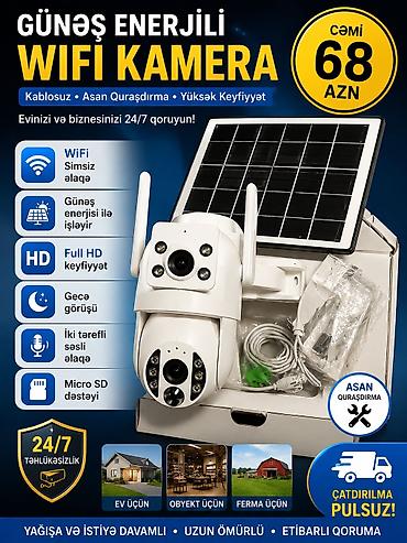kamera ev ucun: Ağıllı Wi‑Fi təhlükəsizlik kamerası – 360° fırlanma və çoxşaxəli — 1