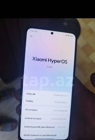 telefon tutacag: Redmi Note 13, 256 GB, rəng - Qara