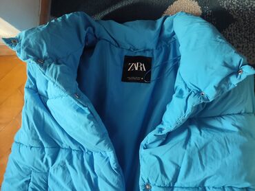 kozna jakna stradivarius: Zara, L (EU 40), Polyester, color - Light blue