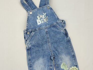 legginsy ze streczem: Dungarees, 9-12 months, condition - Fair