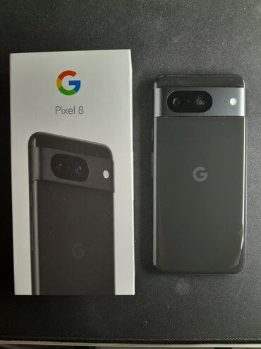 стекло для телефона: Google Pixel 8, Колдонулган, 128 ГБ, түсү - Кара, 1 SIM, eSIM