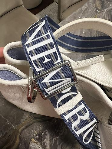 Emporio Armani qadın çantası – ağ rəngli, dənəvər fakturalı yumşaq — 6