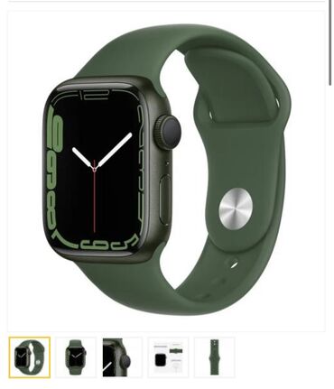 Личные вещи: Apple Watch 7 серии Цвет: зелёный Размер:41 Пользовались 1 месяц