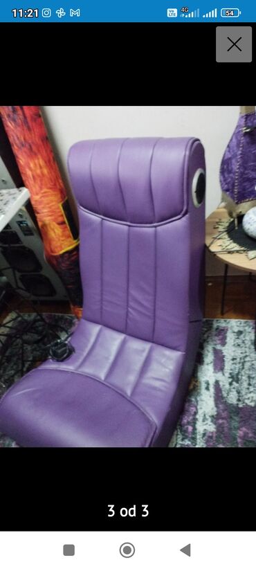 Furniture: Eco-leather, color - Purple, Used