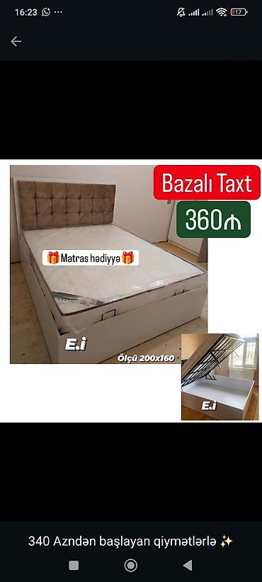 Bazalı taxt – ölçü 200x160 sm - Üst hissə qaldırılan mexanizmlə geniş lalafo.az -da Bazalı taxt – ölçü 200x160 sm - Üst hissə qaldırılan mexanizmlə geniş