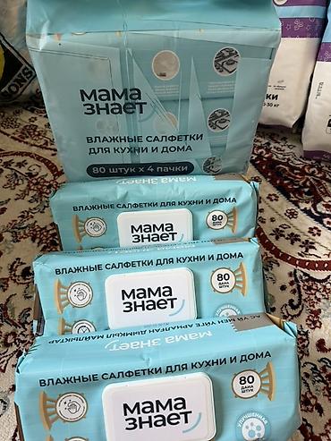 упаков: Влажные салфетки «Мама знает» для кухни и дома. - Формат: большие — 3