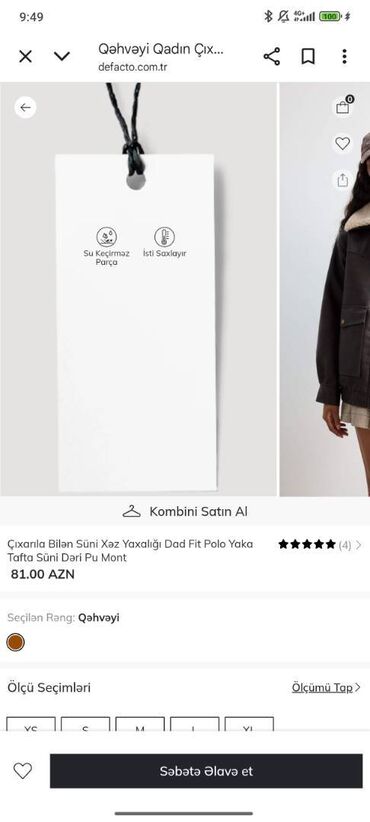 Kurtkalar: Dəri kurtka, Defacto, L — 4