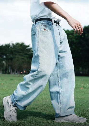 джинсы на резинке мужские: Джинсы L (EU 40), цвет - Голубой