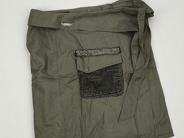 plisowane spódnice khaki: Spódnica, S, stan - Dobry