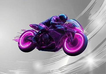 luksuzne stolice: STIKERI - za zid Night rider- Nalepnica za zid bajker - 2287 📌 Opis — 2