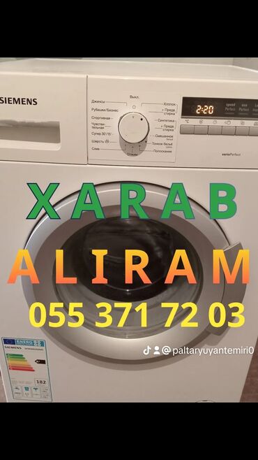 xarab soyuducu aliram: Paltaryuyan maşın Beko, 7 kq, İşlənmiş, Avtomat, Qurutma var, Kredit yoxdur, Ödənişli çatdırılma