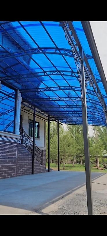 чатырлар: Козырьки и навесы из поликарбоната с художественной ковкой - Арочные — 1