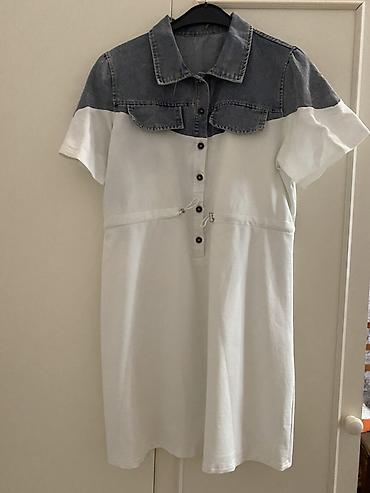 cins kurtkalar qadin: Qadın donu – denim və pambıq kombinli - Üst hissə: mavi cins (denim) — 2