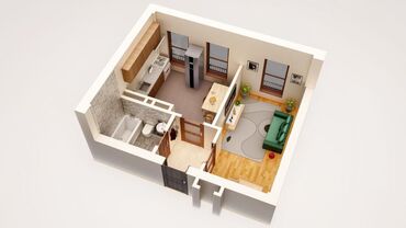 Долгосрочная аренда домов: 28 м², 1 комната