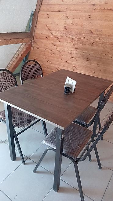 stol stul instagram: Kafe/restoran üçün masa-stul dəsti - Tərkib: 1 dördkünc masa + 4 ədəd — 1