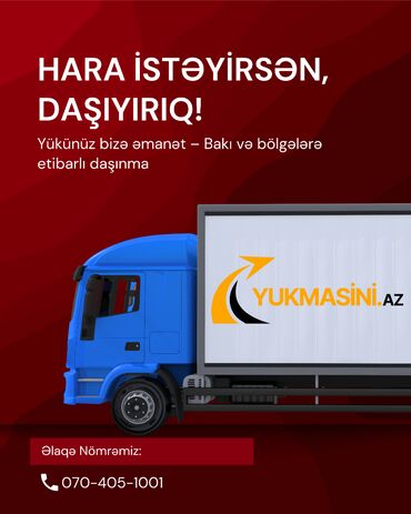 Yük daşımaları: YUKMASİNİ.AZ yükdaşıma xidməti Həftənin 7 günü 24 saat bütün ölkə