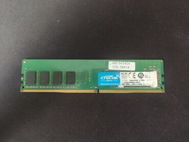 Оперативная память (RAM): Оперативная память, Б/у, Crucial, 8 ГБ, DDR4, 2666 МГц, Для ПК
