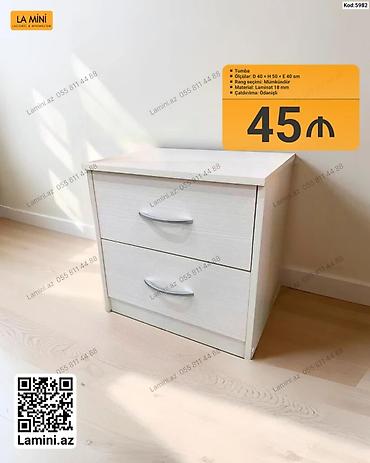 Tumba – iki çekmecəli - Ölçülər: D 40 x H 50 x E 40 sm - Material: 18 lalafo.az -da Tumba – iki çekmecəli - Ölçülər: D 40 x H 50 x E 40 sm - Material: 18