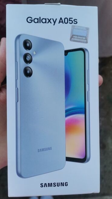 samsung telefon qablari: Samsung Galaxy A05s, 64 ГБ, цвет - Белый, Отпечаток пальца, Две SIM карты, С документами