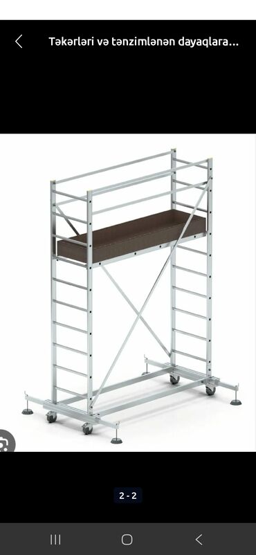Nərdivanlar: Alüminium mobil skafold (işqaldı) - Material: yüngül və korroziyaya — 7